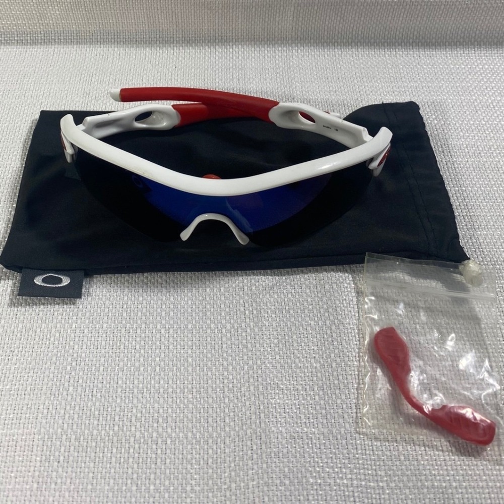 Oakley Radar Path Sunglasses White Red Blue Lens Sport Shield 09-6712 - Picture 2 of 11